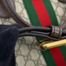 Load image into Gallery viewer, GUCCI Duffle Bag Beige/Multicolor834460 GG Supreme Leather Size Medium
