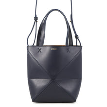 Load image into Gallery viewer, LOEWE Puzzle Fold 2WAY Bag NavyA657V25X01 Shiny Calf Leather Size Mini
