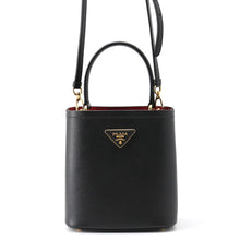 将图像加载到图库查看器中，PRADA Panier 2WAY Tote Bag Black1BA217 Leather Size Small

