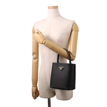 将图像加载到图库查看器中，PRADA Panier 2WAY Tote Bag Black1BA217 Leather Size Small
