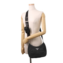 Load image into Gallery viewer, PRADA Padded Shoulder Bag Black1BC151 Nylon Canvas
