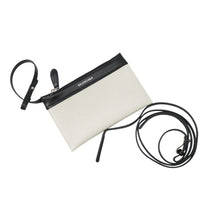 Load image into Gallery viewer, BALENCIAGA Navy Kabas White/Black390346 Canvas Leather Size XS
