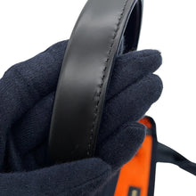 将图像加载到图库查看器中，BALENCIAGA Navy Kabas Black390346 Nylon Leather Size XS
