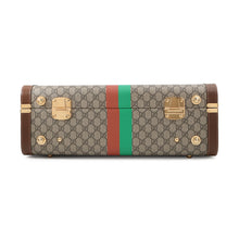 将图像加载到图库查看器中，GUCCI Fake knot print suitcase Beige/Brown611642 GG Supreme Leather Size Medium
