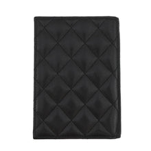 Load image into Gallery viewer, CHANEL CC Logo Passport Case Black Caviar Leather Rhinestone
