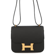HERMES Constance 3 Miroir Black Epsom Size Mini