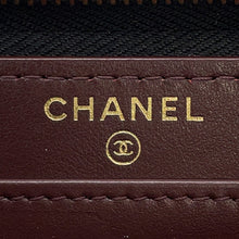 Load image into Gallery viewer, CHANEL Matelasse Zip Around Chozai Cloth BlackAP0242 Caviar Leather
