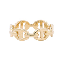 Load image into Gallery viewer, HERMES Chaine d'Ancre Anchene Ring Size PM/53/#13 18K Yellow Gold
