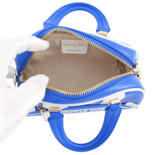将图像加载到图库查看器中，Dior Vibe Bowling Bag Blue Leather Size micro
