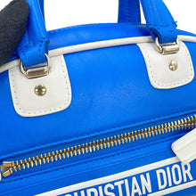Load image into Gallery viewer, Dior Vibe Bowling Bag Blue Leather Size micro
