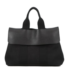 将图像加载到图库查看器中，HERMES Valparaiso Black Toile Chevrons Leather Size PM
