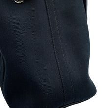 将图像加载到图库查看器中，HERMES Valparaiso Black Toile Chevrons Leather Size PM
