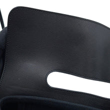 将图像加载到图库查看器中，HERMES Valparaiso Black Toile Chevrons Leather Size PM
