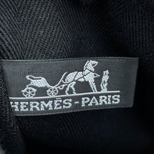 将图像加载到图库查看器中，HERMES Valparaiso Black Toile Chevrons Leather Size PM
