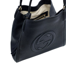 Load image into Gallery viewer, GUCCI Soho Interlocking G Tote Bag Black336751 Leather
