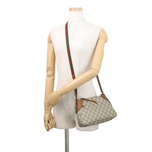 Load image into Gallery viewer, GUCCI GG Emblem Shoulder Bag Beige/Brown815218 GG Supreme Leather Size Small

