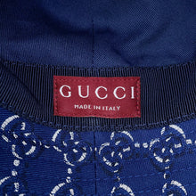Load image into Gallery viewer, GUCCI GG Canvas bucket hat Size L Blue817427 Cotton100%
