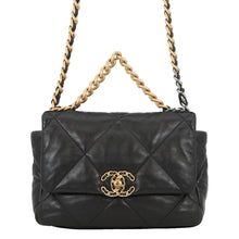 Load image into Gallery viewer, CHANEL CHANEL19 CHANEL19 Matelasse Shoulder Bag BlackAS1160 Shiny Lambskin
