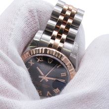 将图像加载到图库查看器中，ROLEX Datejust 26 W26mm Stainless Steel K18PG Black Dial179171
