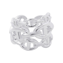 将图像加载到图库查看器中，HERMES Chaine d'Ancre Anchene Ring Size GM/58/#18 SV925
