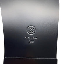 将图像加载到图库查看器中，CHANEL CC Logo Matelasse Sandals BlackG35927 Leather Size 38 C
