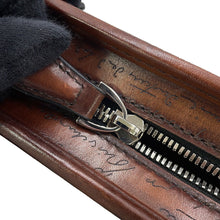 Load image into Gallery viewer, Berluti Calligraphy Jules Gulliver 2-Way Handbag Brown Leather
