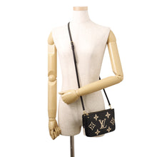 Load image into Gallery viewer, LOUIS VUITTON Pochette Double Zip NoirM80787 Bicolor Monogram Empreinte Leather
