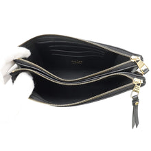 Load image into Gallery viewer, LOUIS VUITTON Pochette Double Zip NoirM80787 Bicolor Monogram Empreinte Leather
