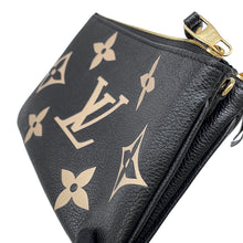 Load image into Gallery viewer, LOUIS VUITTON Pochette Double Zip NoirM80787 Bicolor Monogram Empreinte Leather
