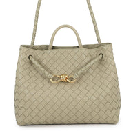 Bottega Veneta Andiamo Handbag Travertine766016VCPP12943 Lambskin Size Medium