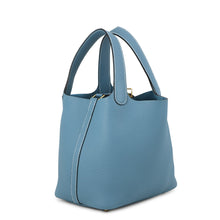 Load image into Gallery viewer, HERMES Picotin Lock New Blue Jean Taurillon Clemence Size PM
