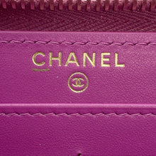 Load image into Gallery viewer, CHANEL 19 Small zip wallet PurpleAP0948 Lambskin
