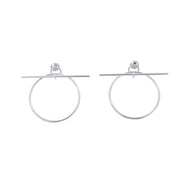 HERMES Echappee Loop Earrings Size MM SV925
