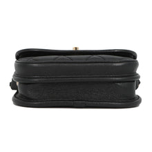 Load image into Gallery viewer, CHANEL Mini Round Flap Messenger Bag BlackAS2465 Grained Calf Leather Size 18
