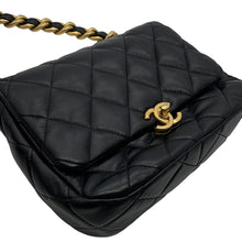 将图像加载到图库查看器中，CHANEL Single flap Matelasse Chain Shoulder BlackAS3206 Lambskin Size Small
