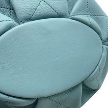 Load image into Gallery viewer, CHANEL Drawstring Drawstring Bag Matelasse ChainShoulder Light Blue Leather Size Mini
