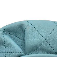 Load image into Gallery viewer, CHANEL Drawstring Drawstring Bag Matelasse ChainShoulder Light Blue Leather Size Mini
