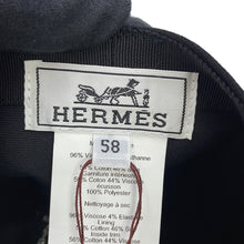 Load image into Gallery viewer, HERMES Cap Manon Glennan Size 58 Black Rayon96% Polyurethane4%
