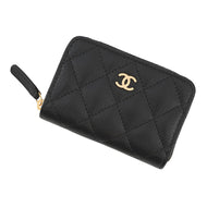 CHANEL Matelasse Classic Zip Coin Purse BlackAP0216 Y01864 C3906 Caviar Leather