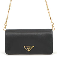 PRADA Vitello Move Chain Wallet Black1BP021_2B6P_F0002 Leather