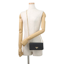 Load image into Gallery viewer, PRADA Vitello Move Chain Wallet Black1BP021_2B6P_F0002 Leather
