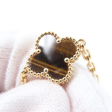 将图像加载到图库查看器中，Van Cleef &amp; Arpels Vintage Alhambra 5 Motif BraceletVCARD35600 18K Yellow Gold
