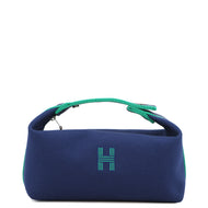 HERMES Brid a Black Marine Canvas Size PM