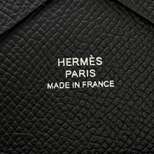 将图像加载到图库查看器中，HERMES Calvi Duo Black Epsom
