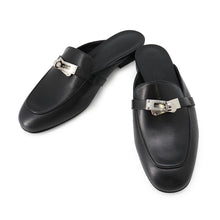 Load image into Gallery viewer, HERMES mule oz Black Leather Size 36
