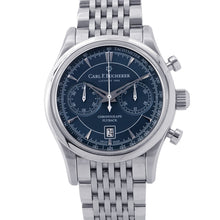Load image into Gallery viewer, manero flyback W43mm Stainless Steel Blue Green Dial00.10919.08.93.21
