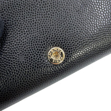 将图像加载到图库查看器中，CHANEL CC Logo Small Flap Wallet BlackAP4655-B20633-94305 Caviar Leather
