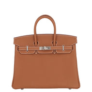 HERMES Birkin Gold Togo Leather Size 25