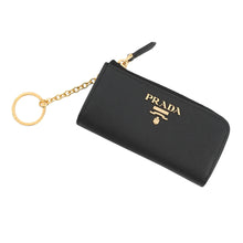 Load image into Gallery viewer, PRADA L-shaped zipper key case Black1PP026_2DZV_F0002 Saffiano LeatherLeather
