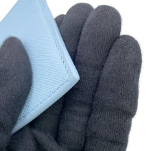 Load image into Gallery viewer, PRADA Saffiano Leather Triangle Card Holder Pale Blue1MC025_QHH_F0EMZ Saffiano LeatherLeather
